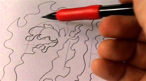 How To Draw Flame Letters - YouTube