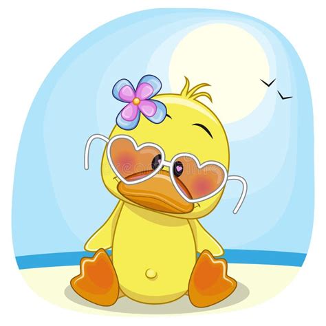 Pato Com Dente Desenho - Pato Bonito Com Dente-de-leão Ilustração do Vetor - Ilustração de prado ...