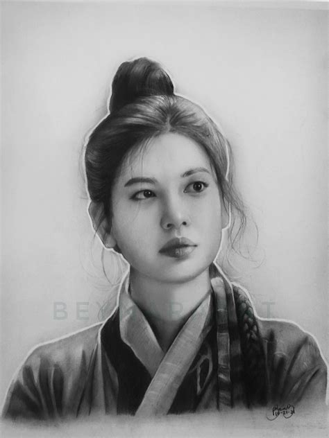 I drew Jung So Min who portrayed as Mudeok JinBuyeon and Naksu : r