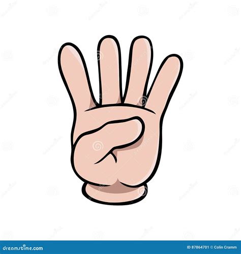 Four Fingers Cartoon Stock Illustrations – 481 Four Fingers Cartoon ...