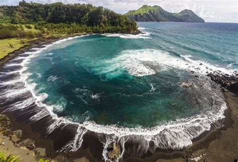 A beach in Pagan, Commonwealth of the Northern Mariana Islands, United ...