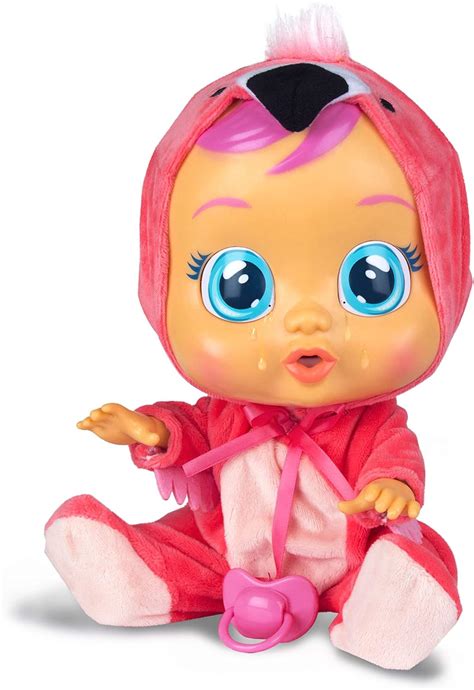 Amazon.com: Cry Babies Fancy The Flamingo Doll, Pink : Toys & Games