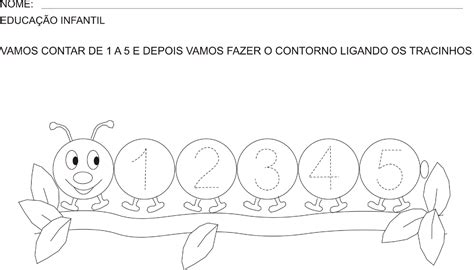 Atividades Dos Numeros De 1 A 5 - Borboletando: Numerais de 1 a 5 - Centopéia