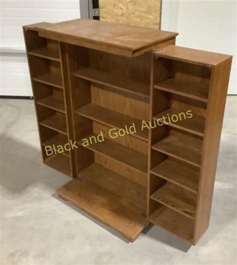 Wood Display Cabinet | Live and Online Auctions on HiBid.com