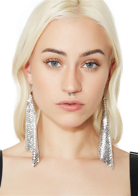 Silver Fluttering Earrings – Dolls Kill
