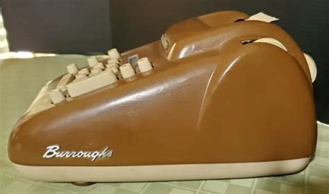 vintage brown burroughs electric adding machine style
