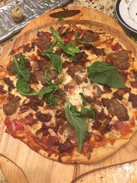 Meat Lovers with Sausage, Meatball and Bacon Pizza – Impromptu Friday