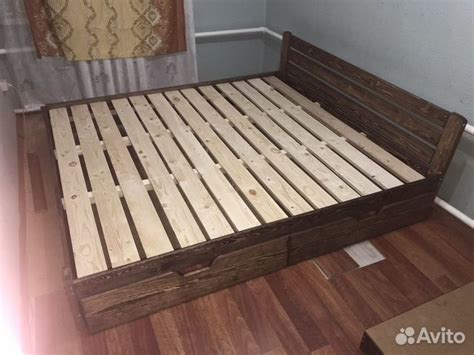 Кровать двуспальная 200х180 вся из массива сосны купить в Брянске ...