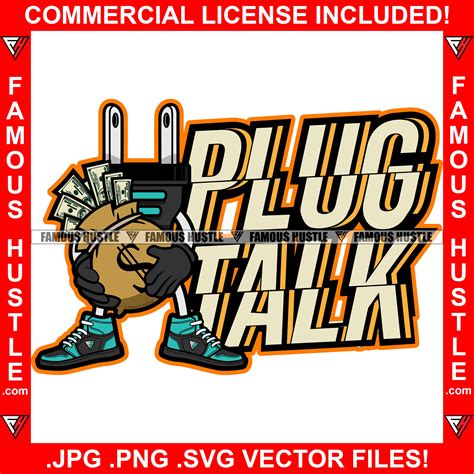 Plug Talk Socket Electrical Cartoon Character Sneakers Cash Money Bag