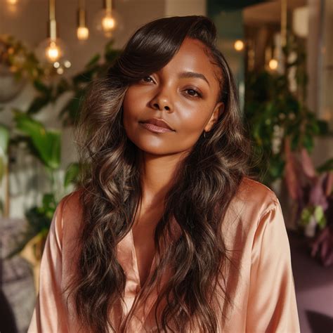 stunning side part quick weave styles  black women
