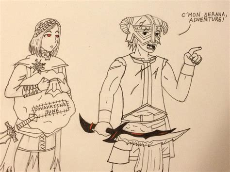 Skyrim, Dovahkiin and Serana by Saithefool on DeviantArt