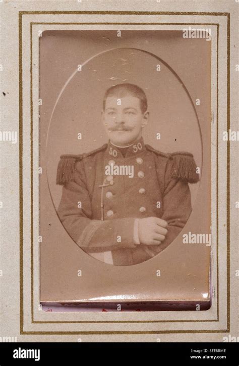 antique carte de visite photograph   french soldier moustache