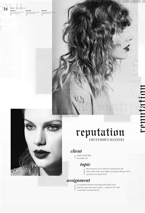 Taylor Swift reputation Countdown Banners :: Behance