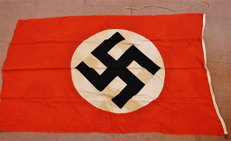 RARE WW2 GERMAN NAZI PARTY COTTON FLAG | JB Military Antiques