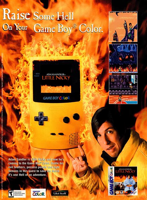 Little Nicky Video Game Magazine Ad: "Raise some hell on your Game Boy