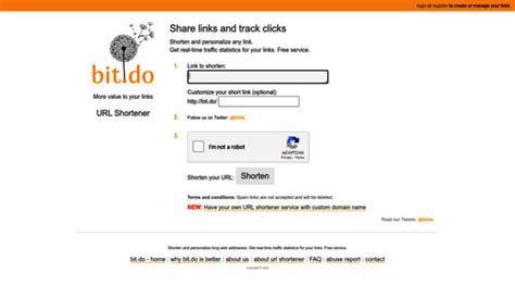 bitdo bitdo url shortener shorten bit