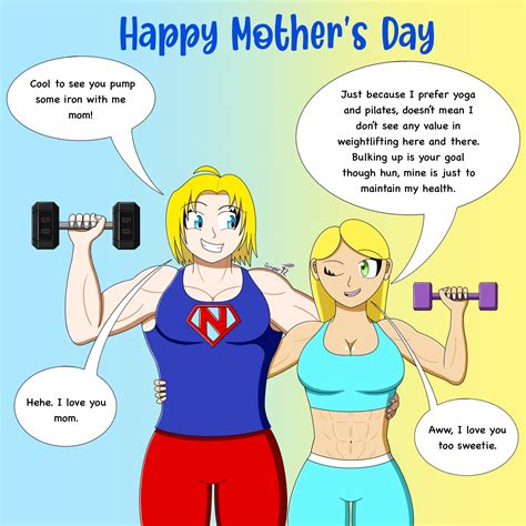 Mother Daughter muscle girls by Qrow92 on DeviantArt