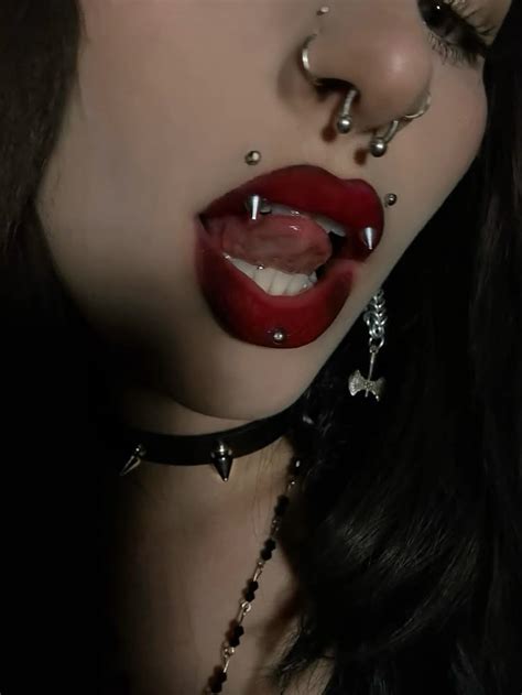 gothic lip nose piercings | Lip piercing, Piercings, Mouth piercings
