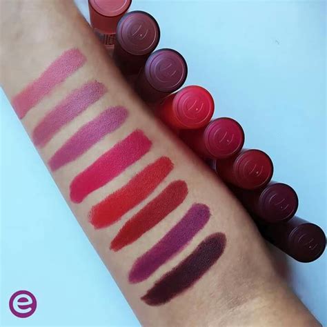 Essence Matt Matt Matt Lipstick Shades and Swatches 01 natural kiss 02 ...