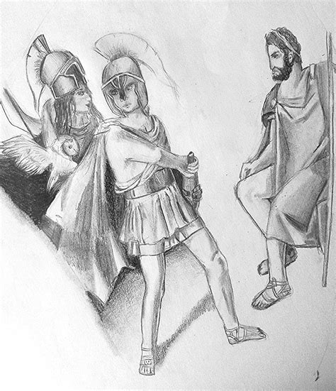 The Quarrel between Achilles and Agamemnon by PlanaRisu on DeviantArt