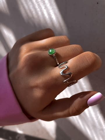 Серебряное дутое узкое кольцо