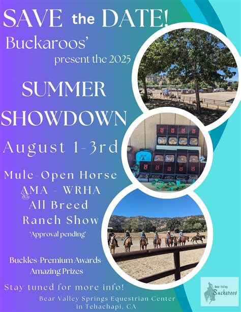 Bear Valley Buckaroo's Summer Showdown — American Mule Association
