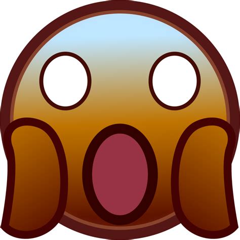 "scream (brown)" Emoji - Download for free – Iconduck