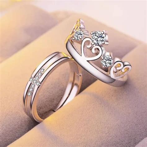 92.5 Fancy Sterling Silver Couple Ring at Rs 130/gram in New Delhi | ID ...