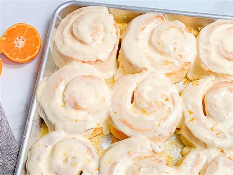 Orange Sweet Rolls with Orange Cream Cheese Glaze - Plum Street Collective