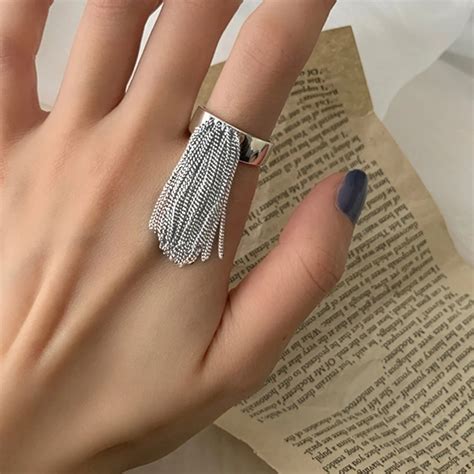 Женское кольцо с бахромой в стиле панк | AliExpress