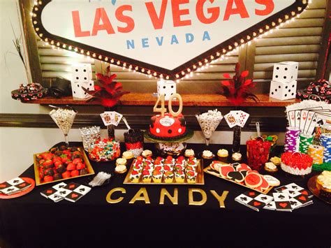 Casino Theme Candy Buffett | Vegas birthday, Vegas theme party, Casino