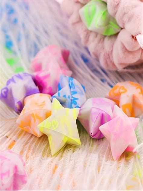 210 Sheets Glowing Origami Star Paper, 10 Colors Origami Craft Paper