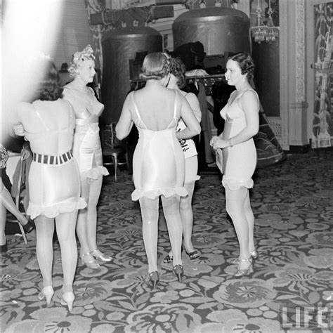 Candid Behind the Scenes Photos From a Lingerie Show in the 1940s