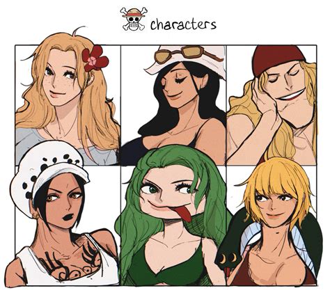 nico robin, trafalgar law, edward newgate, portgas d. rouge, marguerite