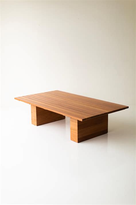 Suelo Outdoor Wood Coffee Table For Sale at 1stDibs
