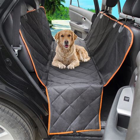 Pet Dog Car Rear Bench Seat Cover Mat Back Seat Cushion Portable Hammock Style Waterproof ...