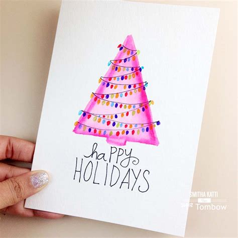 DIY Hand Painted Holiday cards - Tombow USA Blog