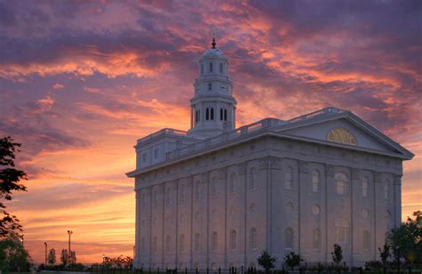 Nauvoo Illinois Temple at Sunset