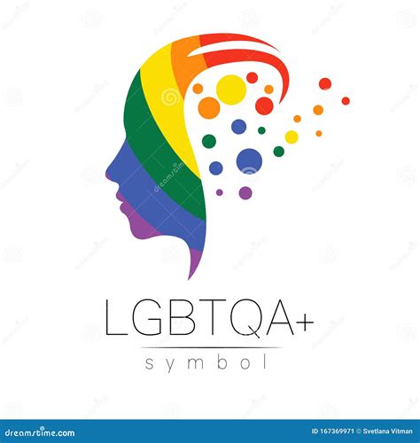 Vector LGBTQA Family Symbol. Pride Flag Background. Icon For Gay