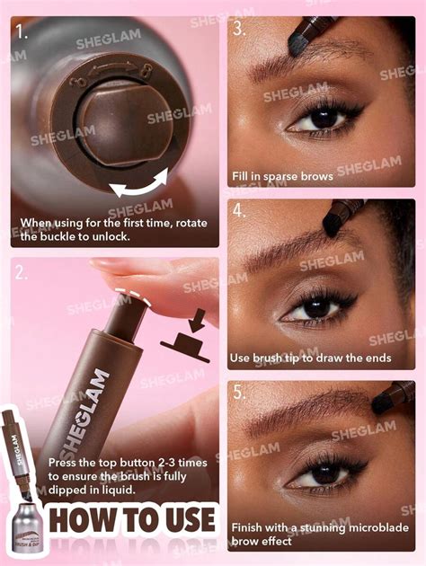 SHEGLAM Brow-Fection Angled Brush & Dip-Chocolate Xmas Christmas Gift ...