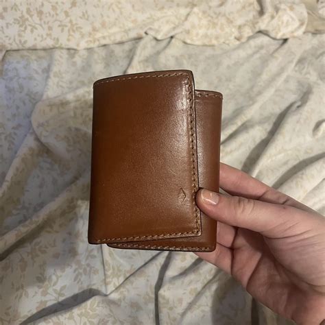 faux leather george brand tan brown mens wallet depop