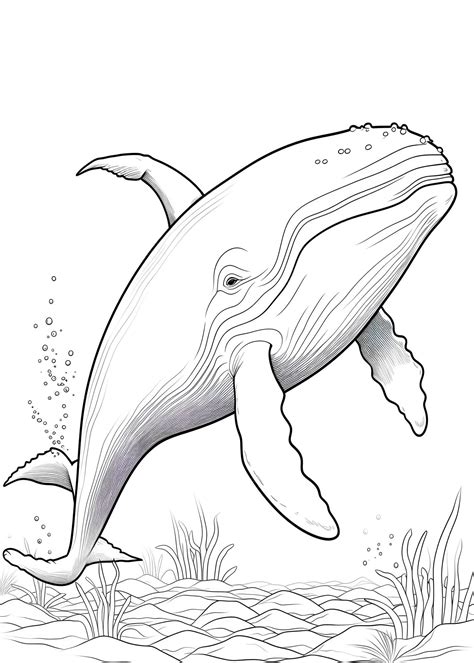 Premium Photo | Whale Coloring Page Whale Line Art coloring page Whale
