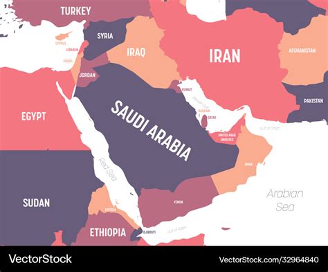 Political Map Of Middle East Royalty Free Vector Image | sexiezpix Web Porn