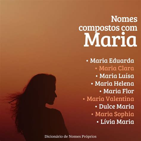 Nome De Menina Com Maria - Nomes compostos com Maria | Nomes compostos femininos, Significados de ...