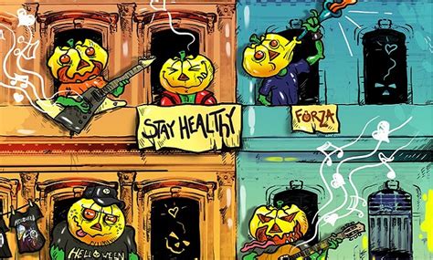 Οι Helloween μας καλούν να μείνουμε σπίτι με ένα υπέροχο σκίτσο
