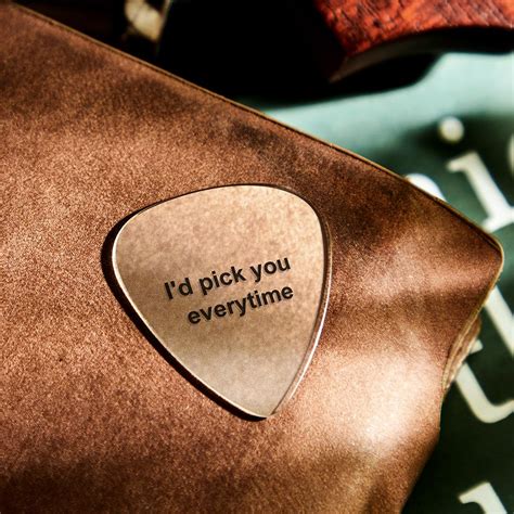 custom guitar pick  text transparent engraving au personal