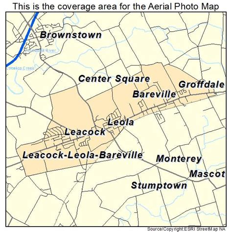 Aerial Photography Map of Leacock Leola Bareville, PA Pennsylvania