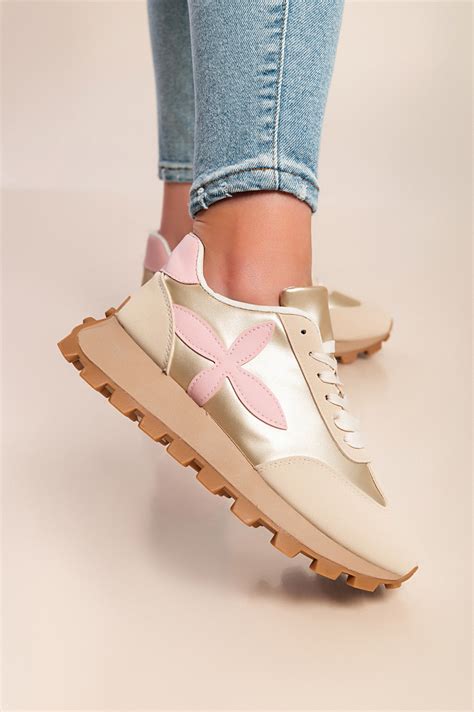 Modische Sneaker, Farbe Beige --43%