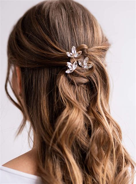Haarnadeln - Braut Haarnadeln mit Kristallsteinen - Clear Crystal ...