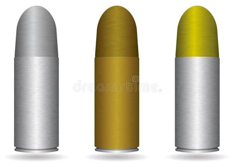 small handgun bullet stock vector illustration  military